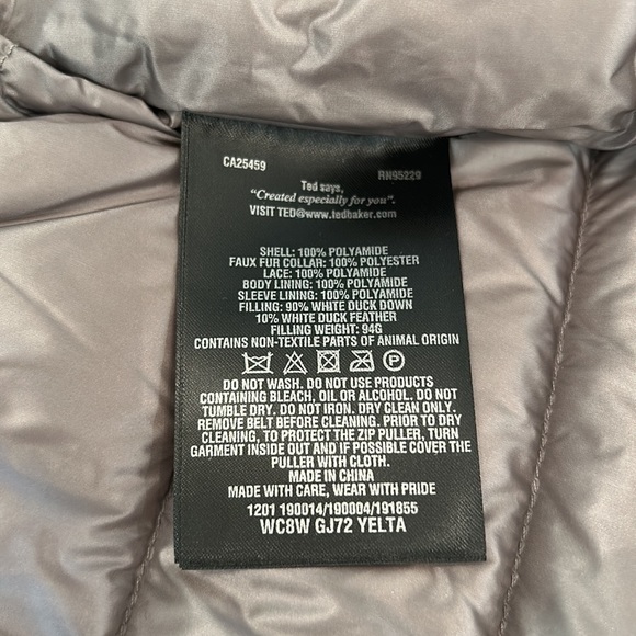 Ted Baker London down jacket NWT - Picture 10 of 14